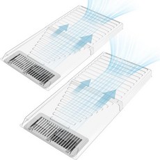 가구 아래용 공기 환기구 확장기 바닥 디플렉터 금속 레지스터용 10인치 및 12인치 폭 환기 방향 조절기 1.5mm 두꺼운 프리미엄 소재 17인치에서 33인치까지 연장 2개 세, Vent Extender 2 Pack