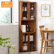 모서리 수납장 틈새 코너선반장 웜화이트40 장식 엔틱 화이트 북유럽 조립식 침대 원룸, 코너 수납 5단 투명4도어