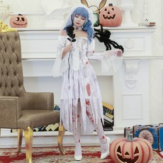 어나더드림 좀비 신부 여성 할로윈 코스프레