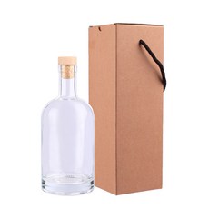 가인글로벌 위스키500 유리병 / T코르크(우드) / 포장박스, 1개, 500ml