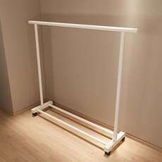 叮噹 折疊曬衣架 伸縮晾衣架 多功能室內外晾衣桿, 方形丨加粗奶油白150cM輪,加粗特厚+烤漆工藝+超強承重+破損賠