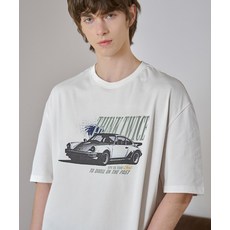 DRAW FIT 스페이스 올드카 반팔 티셔츠 [WHITE] 211970