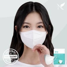 순수아띠 KF80 숨쉬기 편한 새부리형 국내생산 보건용 마스크 파우치형, [KF80] 중형 화이트, 5개, 10개입