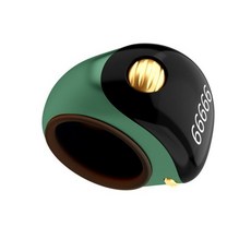 교체 가능한 크기의 다용도 손가락 카운터가 있는 디지털 기도 알림 링, 05 Green 22mm, 없음, Green