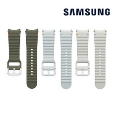 삼성 정품 갤럭시 워치7 스트랩 40mm 워치 4 5 6 7 프로 실리콘 스트랩 삼성정품 물결 스트랩, 1개, 크림(S/M)