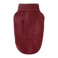 Grooming Dog 寵物素色高領T恤, 酒紅色