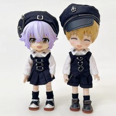 오비츠 OB11 구체관절 인형 신발 옷 세트 Obitsu11 액세서리 드레스 P9 조끼 또는 1/12bjd 모자 장난감 정장 유니폼 셔츠 반바지, 01=Suit-1, 1개