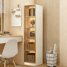 플레이 높은 진열장 유리 양주 장식장 강화유리 피규어장 스탠드 수납장 20X30X172cm, 흰색