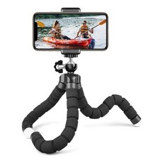 유튜브 영상 촬영용 휴대폰 스마트폰 거치대 삼각대 누워서핸드폰 침대핸드폰거치대, 블랙