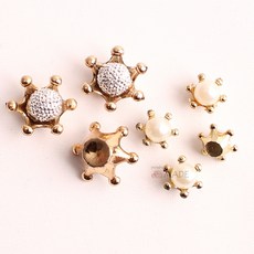 프로사부작 반짝볼 진주 왕관장식 석고방향제데코 5개 10개, 반짝볼왕관 5개