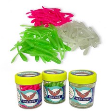 아징웜 볼락웜 소프트웜 루어 가짜 미끼 야광 축광 베이트웜 갈치 풀치 낚시웜 우럭웜, 삼성상회 냄새나는 아카루 아징웜 그린, 1개