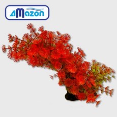 다팜아쿠아 아마존 01060 레드 관상어 수조 레이아웃 장식 유연한 재질 인조 휘는 수초 조화, 1개