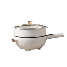 多功能智能電炒鍋 蒸煮煎炒多用途不沾鍋 加大容量, 1個, 700W大功率【煎炒燉煮通用】