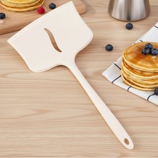 실리콘 계란말이 뒤집개 와이드 넓은 생선 뒤집기, 1개, 아이보리