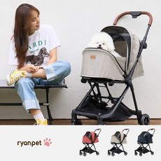 貝果貝果 韓國 Ryanpet TRIP可收納式寵物推車 (內附配件) 可放機車, 紅, 1個