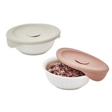 락앤락 바로 한끼 도자기 밥용기, 2개, 355ml