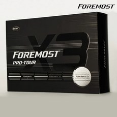 FOREMOST Pro-Tour X3 極致穿透力 中彈道 三層高爾夫球 (12顆/盒), 1個, White, 12