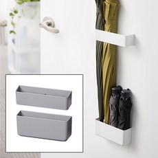 철제 우산꽂이 자석 우산정리대 현관문 부착 우산걸이, 그레이, 그레이