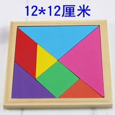磁性七巧板 益智積木, 1個, 小號木質七巧闆,2個