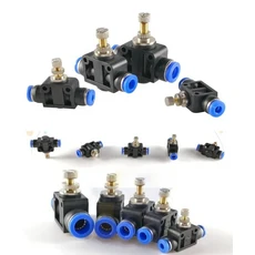 공압 스로틀 밸브 SA-4 6 8 10 12mm 공압 공기 커넥터 피팅 제어 밸브 OD 호스 플라스틱 푸시 인, 03 SA10, 03 SA10