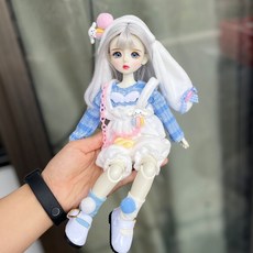 6分關節娃娃 改妝娃娃 3D真眼女孩換裝洋娃娃, 1個, 玉桂,圖片整娃送手組