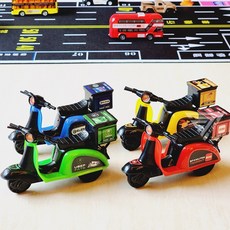 仿真迴力外送摩托車/4色可選】迴力車 仿真機車 Q版摩托車 小汽車玩具 玩具摩托車 小綿羊摩托車 小車車, 150台, 1個
