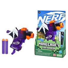 Nerf MicroShots 我的世界微縮jolt軟彈發射器兒童玩具, 1個, 紫色（末影龍）