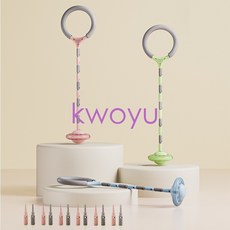 桃園出貨腳環夜光跳跳球套腳甩圈旋轉兒童單腳彈跳球閃光蹦蹦球腳上呼啦圈kwoyu, 1個, 跳跳球灰粉色,調節款