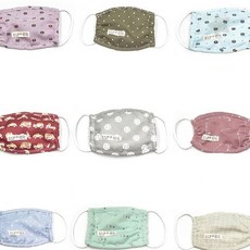 어린이 재사용 가능 순면 소재 위생 마스크 세탁 가능 통기성 좋은 얼굴 보호