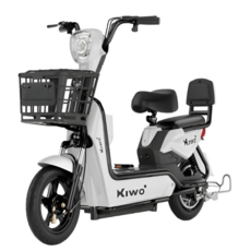 루토 전기자전거 26년 신형 고출력 전동 스쿠터 자토바이 배달 출퇴근, 화이트, 경량스틸