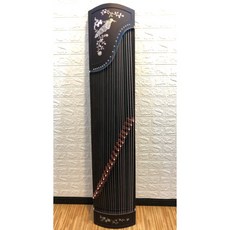163CM 古箏 21弦古箏（1年保固） 鑲嵌孔雀彩貝雕 紫檀木 實木古箏 一級桐木背板實木 贈全配件, 1個, 鑲孔雀貝（全配配件組）