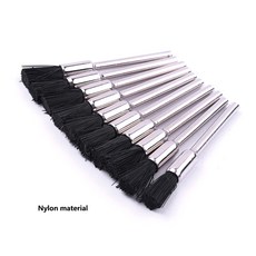 드레멜 로터리 브러시 세트 황동 강철 나일론 말털 휠 브러시 3mm 생크 액세서리 10