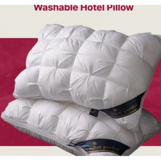 꿀잠 HSP 구름 푹신한 빨아쓰는 호텔 베개 1+1(2개) 사계절, 화이트2개