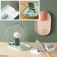 주방 조리 도구 보관 접이식 수납 거치대 뚜껑 국자 주걱 받침 싱크대 정리, 1개, No.01 접이식 조리도구거치대 화이트