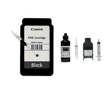 캐논잉크 PG-44 CL-54용 무한잉크 리필킷 세트 포함 E402, 셀프충전 무한리필킷 PG-44 검정용, 1개