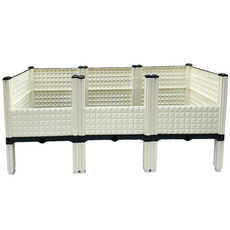 偉特鸚鵡 烏龜飼養箱 透明片款雙五聯, 棕藤條 架高透明款雙三聯, 1套