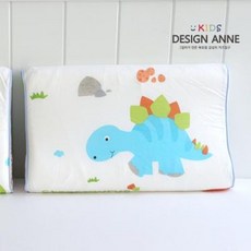 디자인엔 순면 아동메모리폼베개 다이노스, 블루:25x40x6cm, 색상