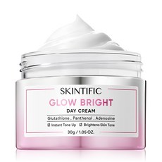 SKINTIFIC GLOW BRIGHT 亮顔霜 素顏霜 透亮美肌 均勻膚色 自然提亮, 1個, 素顏霜,單件, 30g