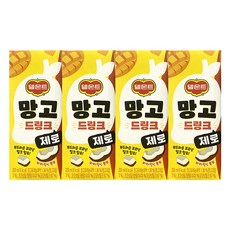 롯데칠성 델몬트 제로 망고, 4개, 200ml