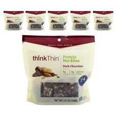 thinkThin 黑巧克力堅果能量塊 6入, 1個, 648克