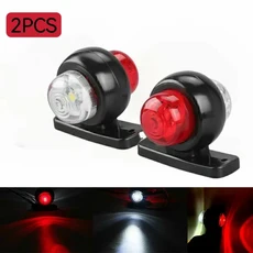 호환 2개입 자동차 사이드 마커 라이트 12V 전후면 윤곽 표시등 이중 색상 카라반 트럭 LED 클리어런스, [01] White Red, 1개