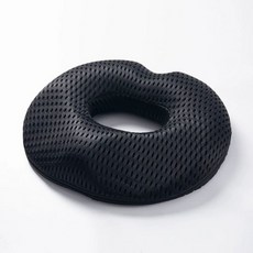 도넛 얇은 방석 임산부 사무실 수험생 라텍스 사무용 장시간 남성용 보호 꼬리뼈 바른자세 도넛방석 어르신 요양병원, 1개, 여성용 4D메시블랙