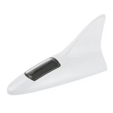 플라스틱 상어 지느러미 경고 LED 공중 램프 자동차 스타일링 지붕 장식 안테나 조명 태양광 발전 PC 엔, 03 White
