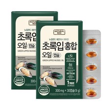 내추럴박스 초록입홍합 오일캡슐 300mg, 30정, 2개