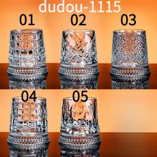 dudou-1115 고급 크리스털 회전 위스키 글라스, 2개