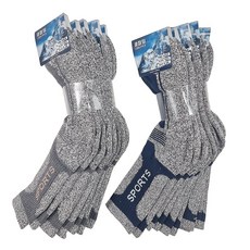 雙毛襪 ETC-60 適合工作、登山和鍛煉, 10對（劍,貢,刺身,黃色,2色,各5個）（60號）