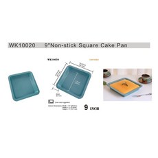 (烘焙廚房)Chefmade學廚 綠色環保系列 不粘正方形烤盤 烘焙模具披薩蛋糕甜點模具WK10019 WK10020, 1個