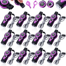 Arrowbash 12팩 비상 생존 호루라기 7-in-1 나침반 하이킹 안전 랜야드 포함 야외 다기능 도구 캠핑 구조 신호에 이상적 (레드) 294370 8456734375