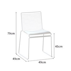 라운지체어 낮은 카페 철제 의자 스튜디오 독서용, B. 작은 흰색 의자(쿠션)