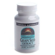 SOURCE NATURALS 葡萄籽萃取膠囊 200mg, 1組, 60顆